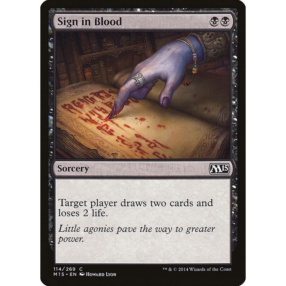 Image for Sign in Blood (114) (M15) - Magic: The Gathering
