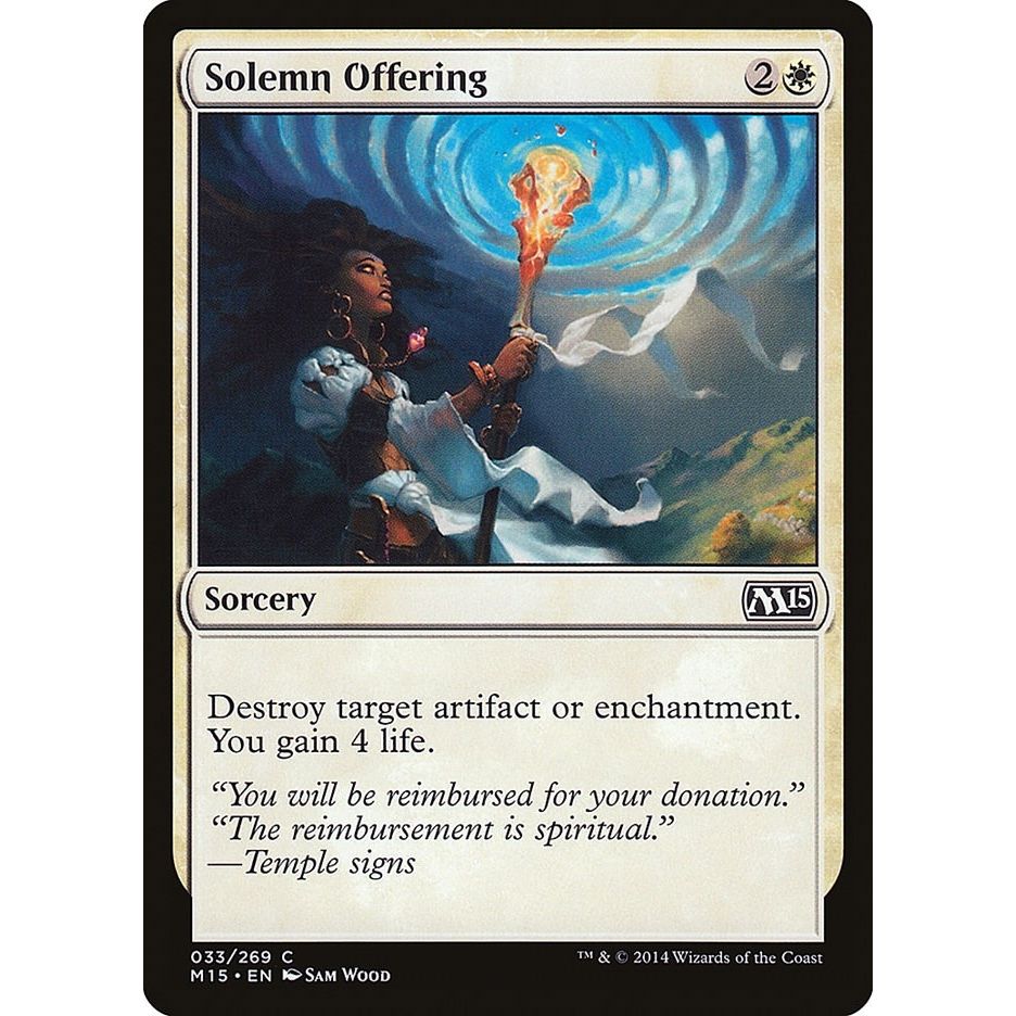 Image for Solemn Offering (33) (M15) - Magic: The Gathering