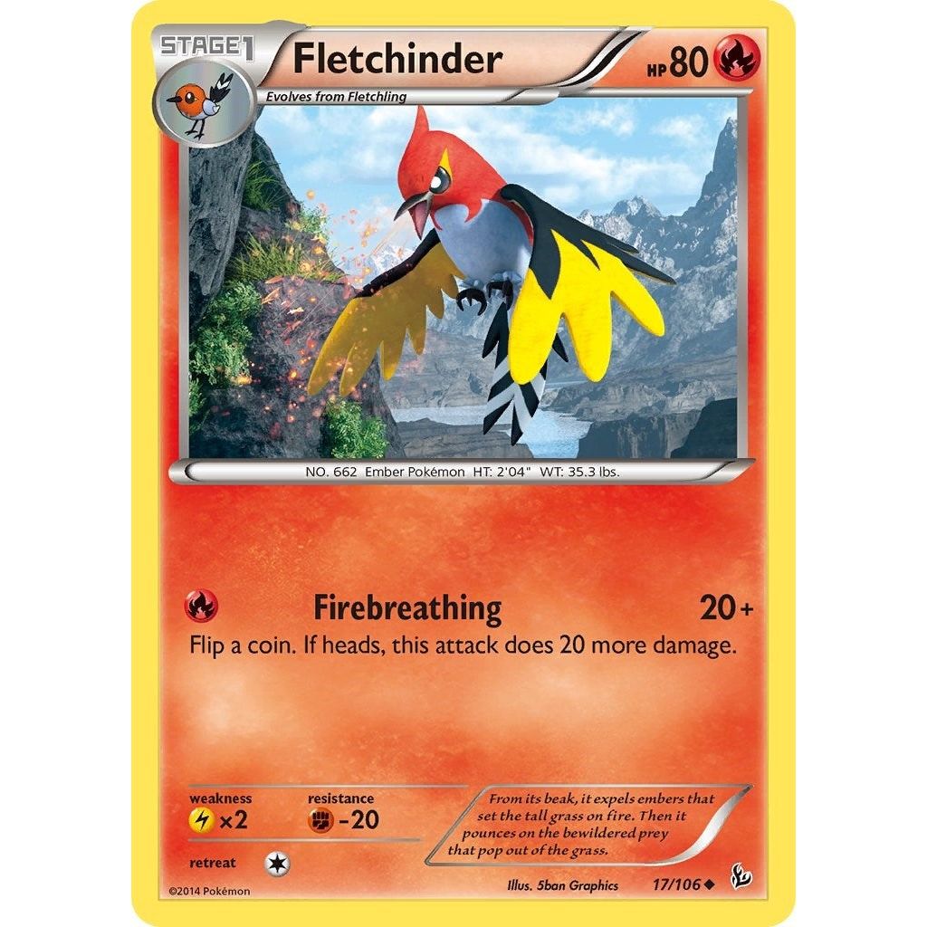 Image for Fletchinder (17/106) (FLF) - Pokemon