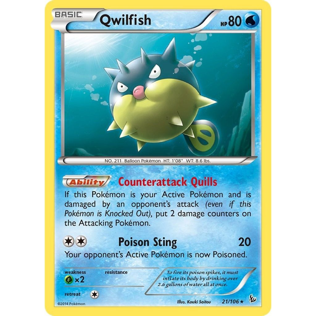 Image for Qwilfish (21/106) (FLF) - Pokemon