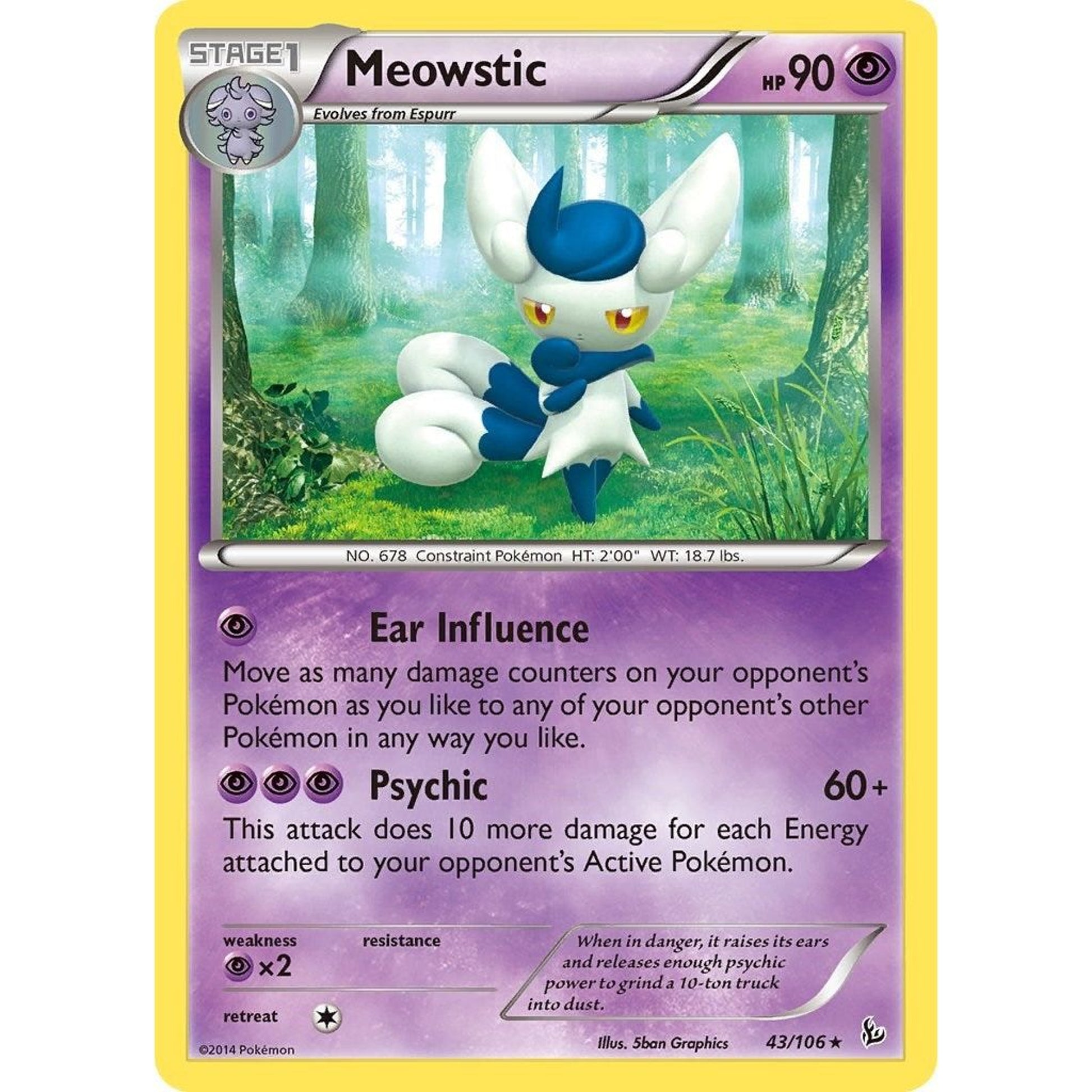 Image for Meowstic (43/106) (FLF) - Pokemon