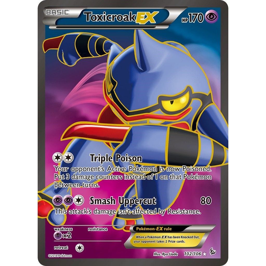 Image for Toxicroak EX (102 Full Art) (102/106) (FLF) - Pokemon