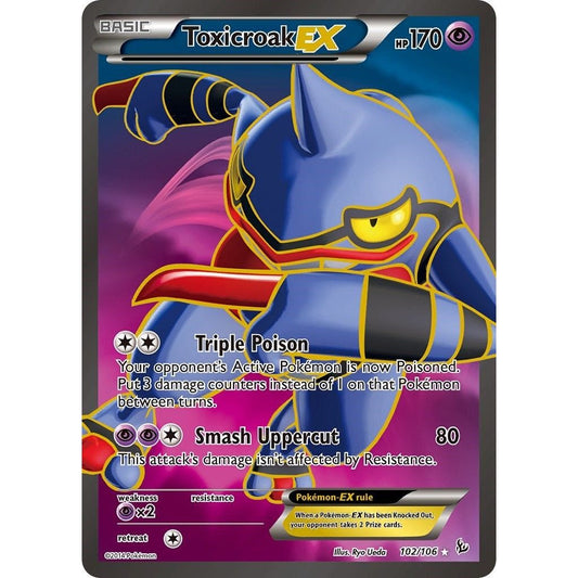 Image for Toxicroak EX (102 Full Art) (102/106) (FLF) - Pokemon