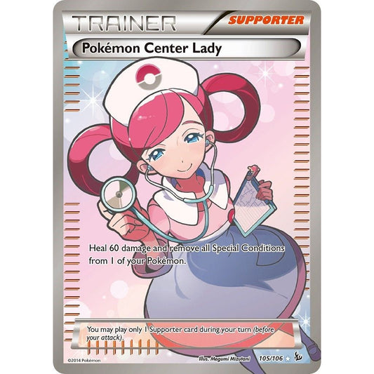 Image for Pokemon Center Lady (105 Full Art) (105/106) (FLF) - Pokemon