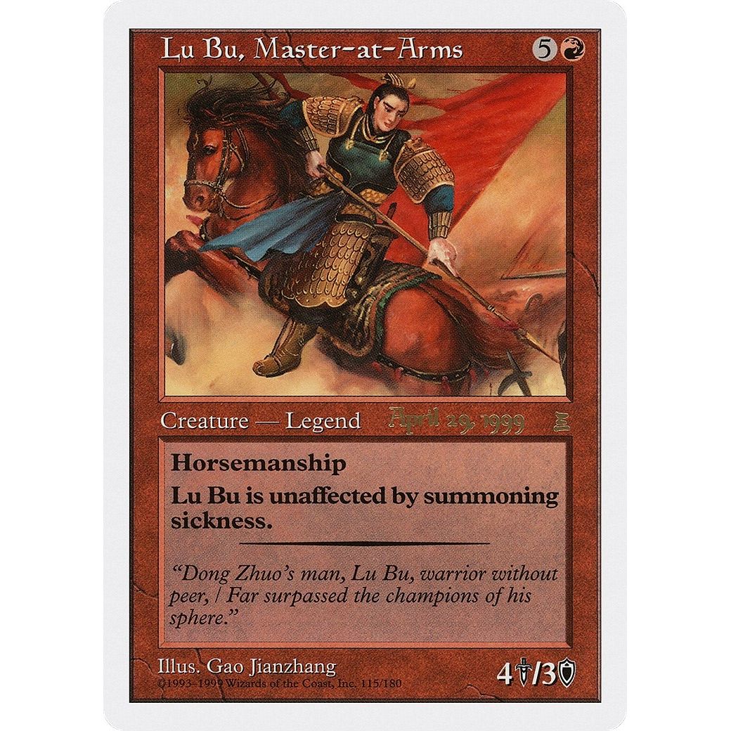 Image for Lu Bu, Master-at-Arms (Japan 4/29/99) (115) (PRE) - Magic: The Gathering