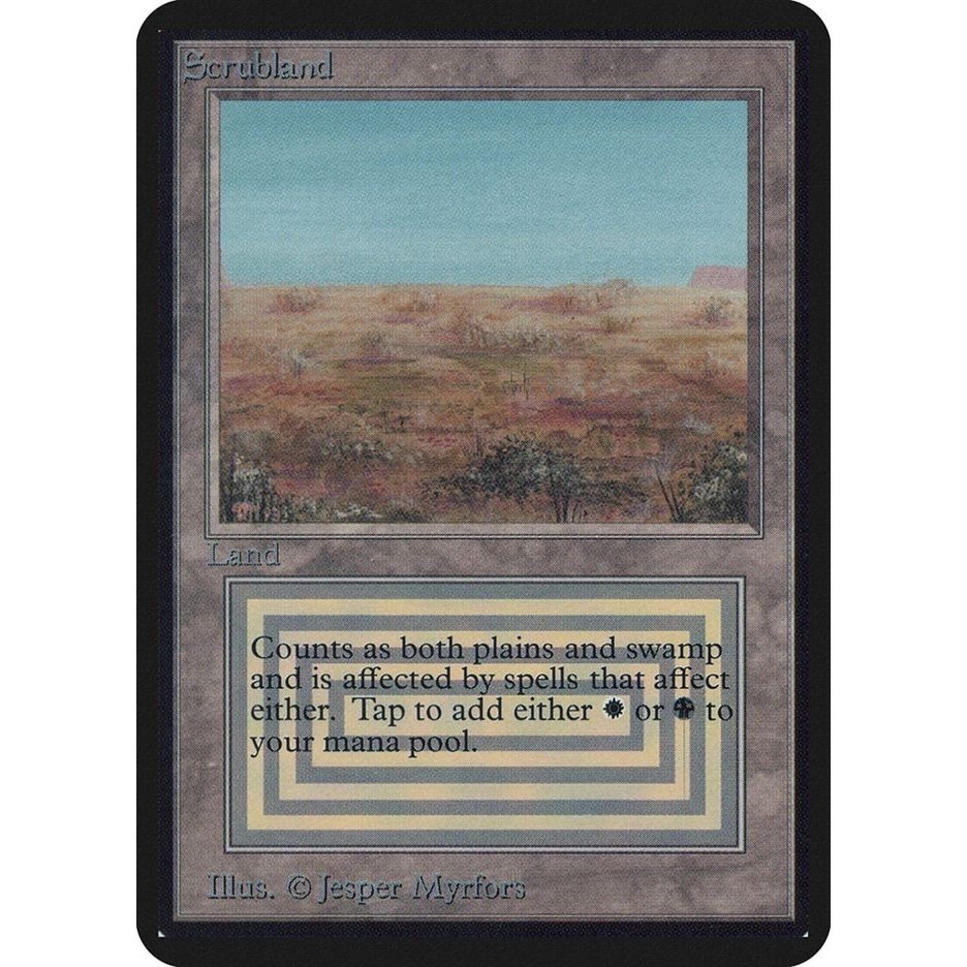 Image for Scrubland (LEA) - Magic: The Gathering