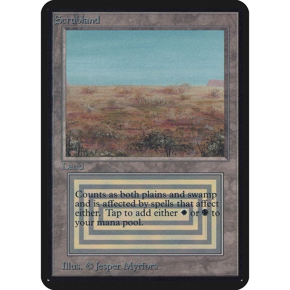 Image for Scrubland (LEA) - Magic: The Gathering