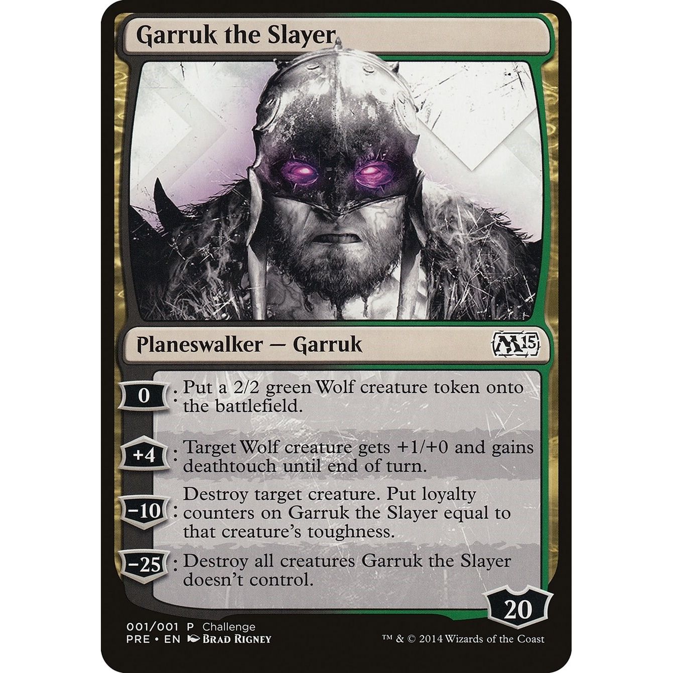 Image for Garruk the Slayer (Magic 2015 Prerelease Promo) (1) (OVER) - Magic: The Gathering