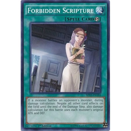 Image for Forbidden Scripture (BP03-EN184) (BP03) - YuGiOh