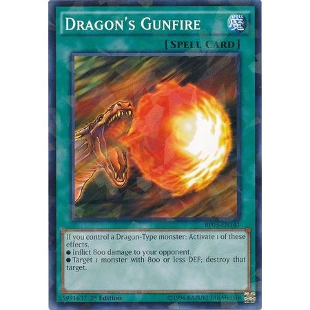 Image for Dragon's Gunfire (Shatterfoil) (BP03-EN141) (BP03) - YuGiOh