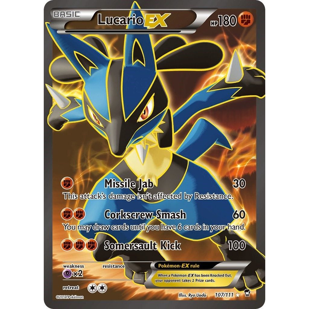 Image for Lucario EX (107 Full Art) (107/111) (FFI) - Pokemon