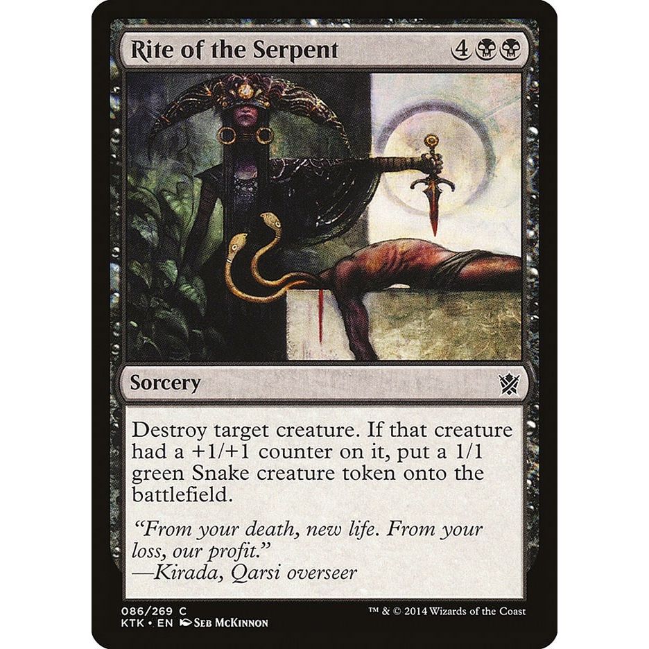 Image for Rite of the Serpent (86) (KTK) - Magic: The Gathering