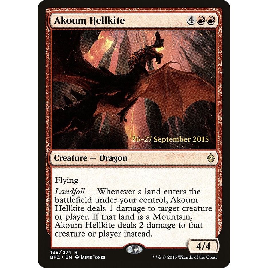 Image for Akoum Hellkite (139) (PRE) - Magic: The Gathering