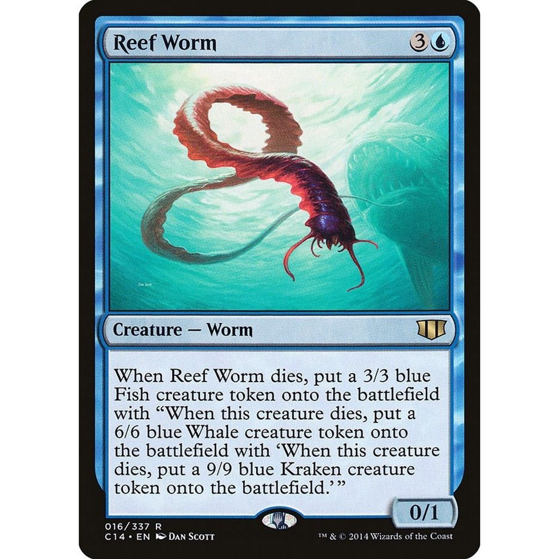 Image for Reef Worm (16) (C14) - Magic: The Gathering