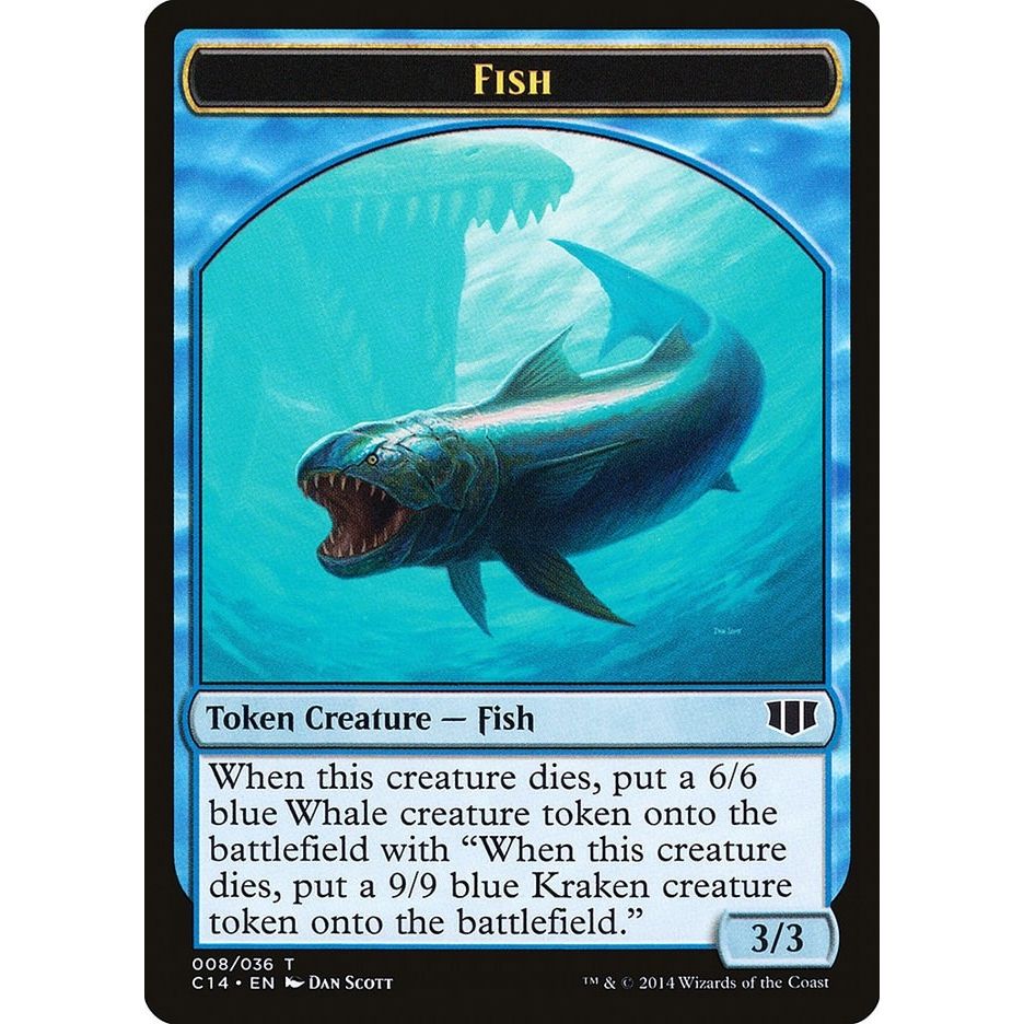 Image for Fish // Zombie (011) Double-Sided Token (8 // 11) (C14) - Magic: The Gathering