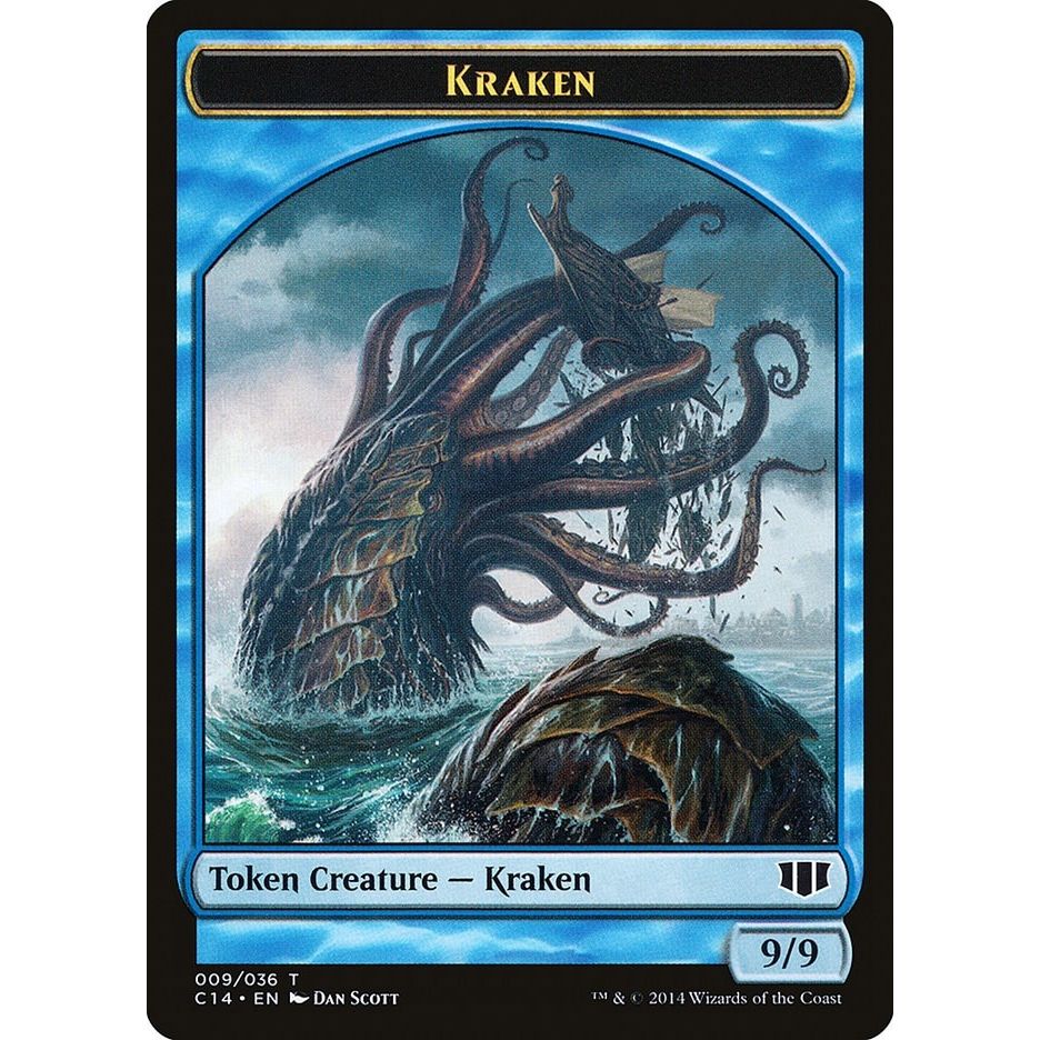 Image for Kraken // Zombie (011) Double-Sided Token (9 // 11) (C14) - Magic: The Gathering