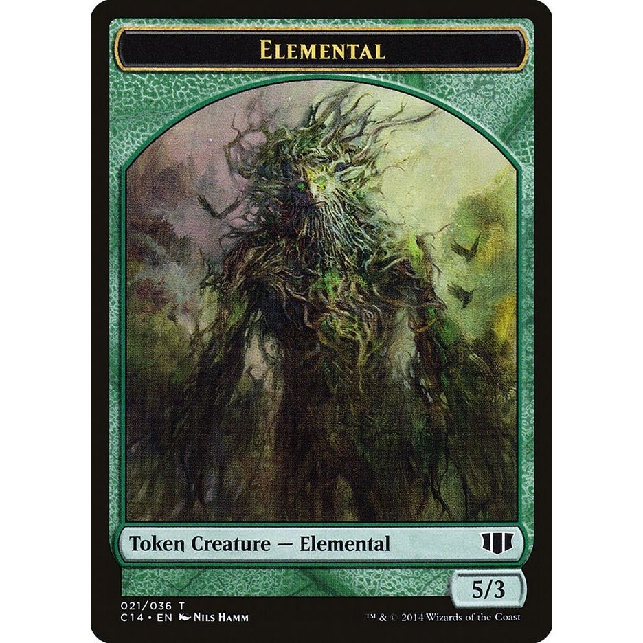 Image for Elemental // Beast (019) Double-Sided Token (21 // 19) (C14) - Magic: The Gathering