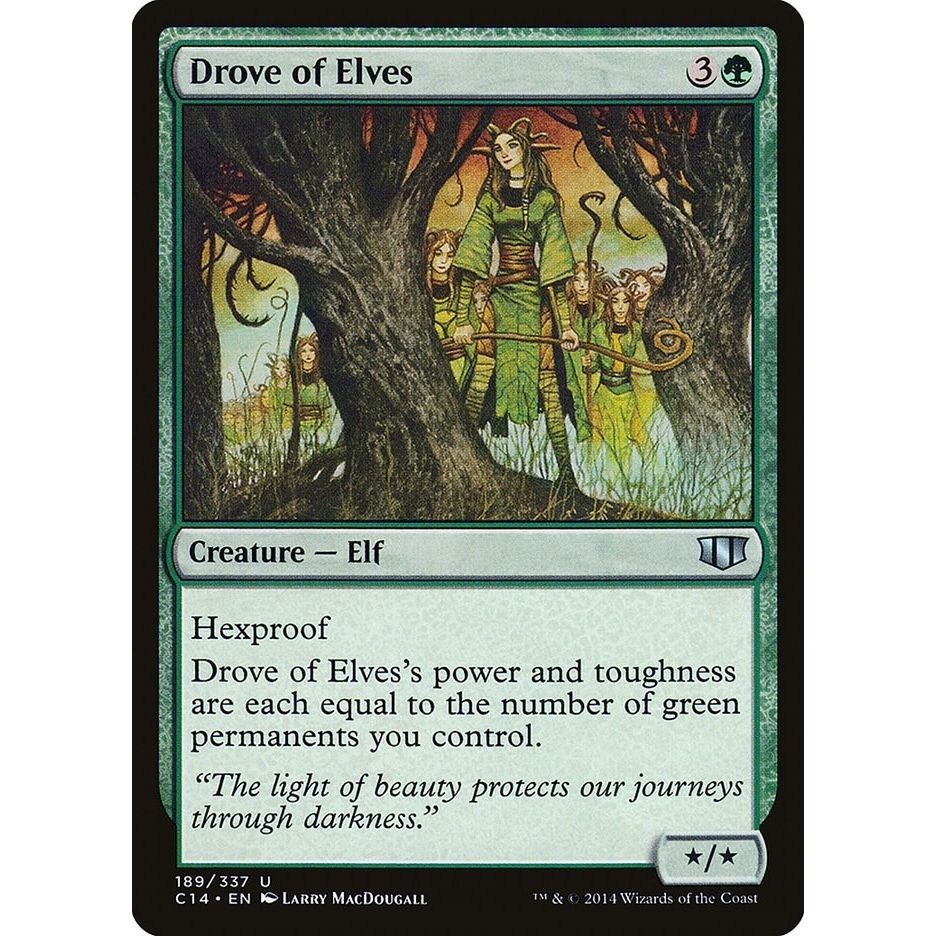 Image for Drove of Elves (189) (C14) - Magic: The Gathering