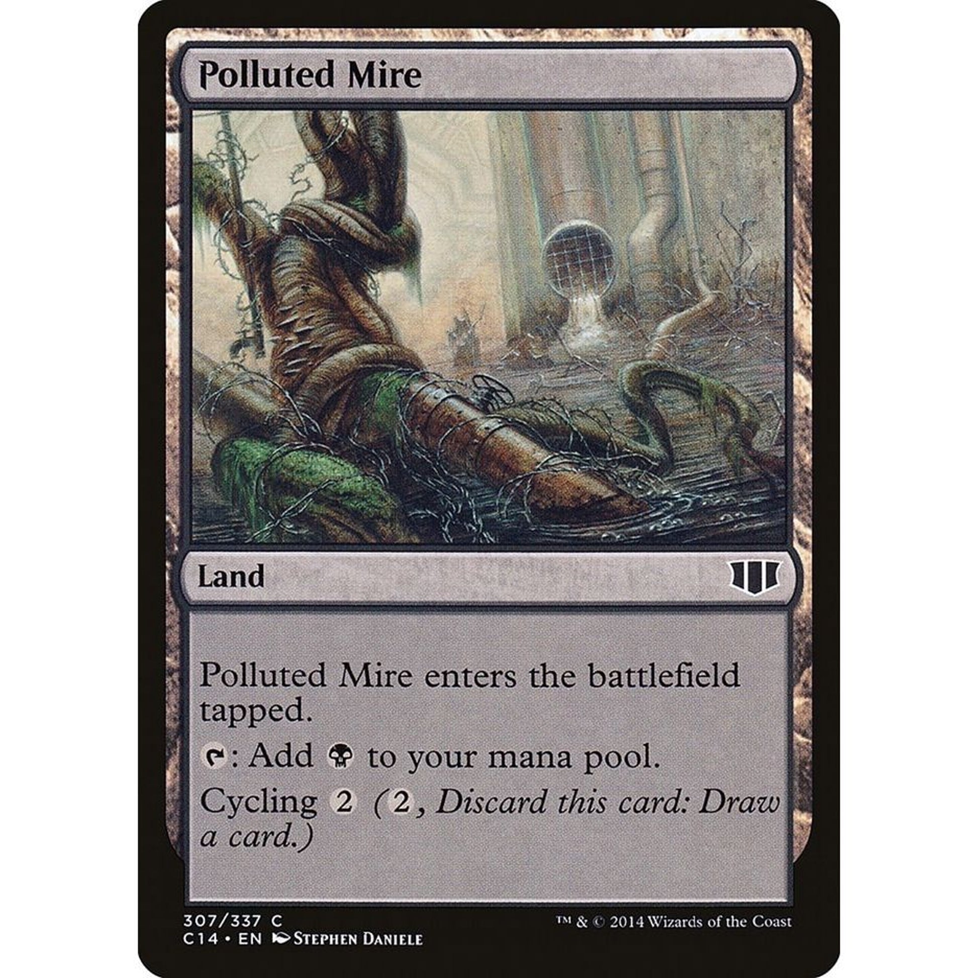 Image for Polluted Mire (307) (C14) - Magic: The Gathering