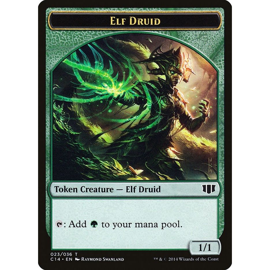 Image for Elf Druid // Beast (020) Double-Sided Token (23 // 20) (C14) - Magic: The Gathering