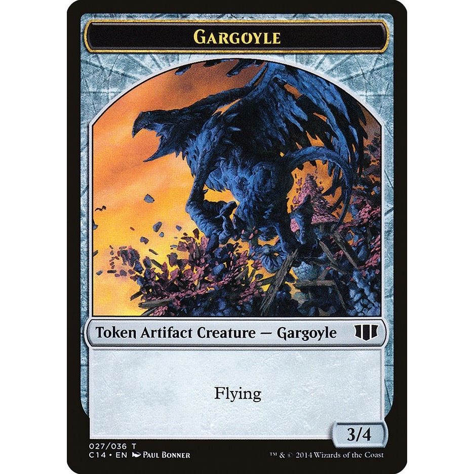 Image for Gargoyle // Elf Warrior Double-Sided Token (27 // 24) (C14) - Magic: The Gathering