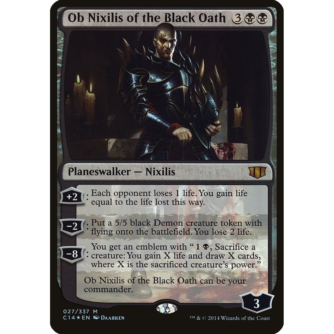 Image for Ob Nixilis of the Black Oath (Commander 2014) (27) (OVER) - Magic: The Gathering