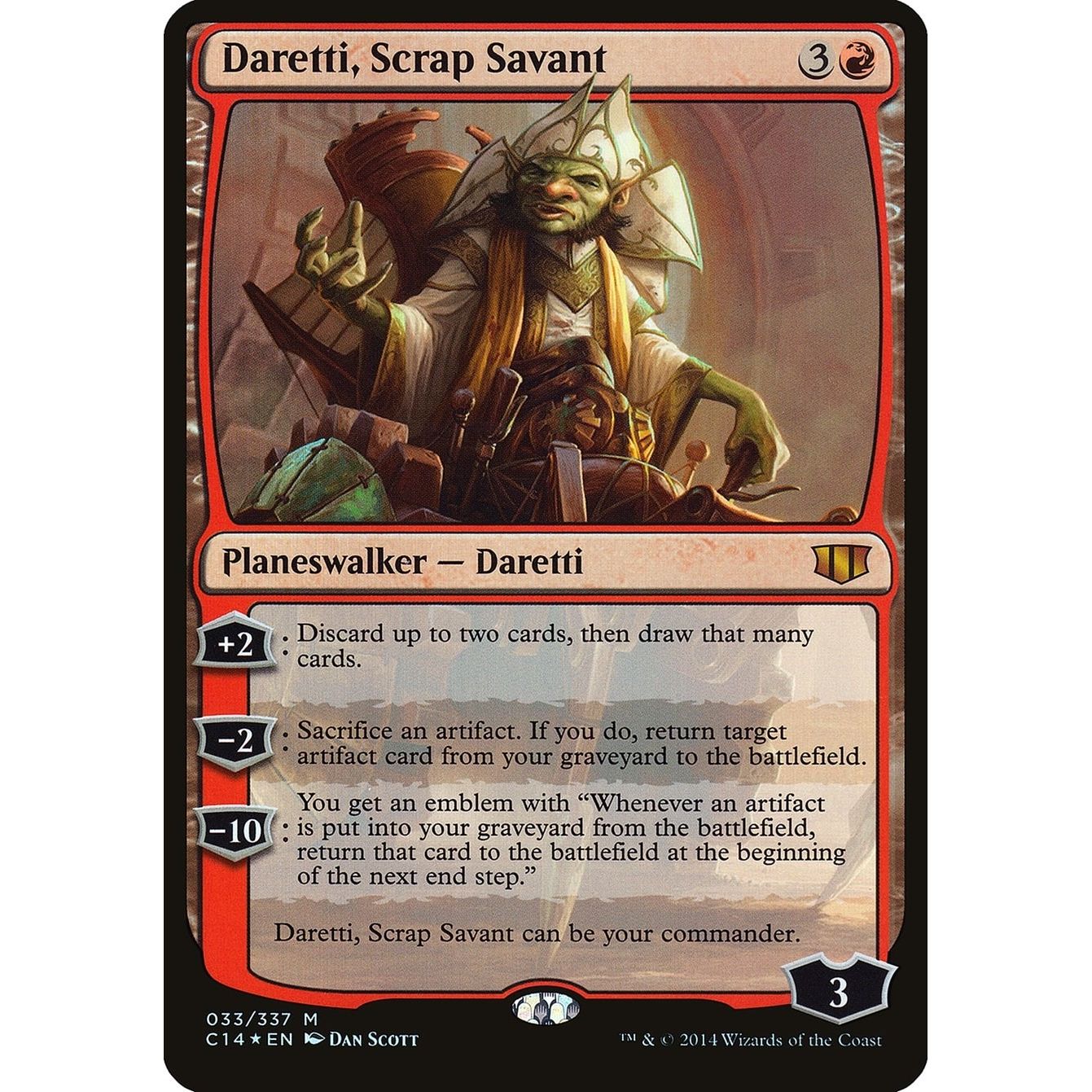 Image for Daretti, Scrap Savant (Commander 2014) (33) (OVER) - Magic: The Gathering