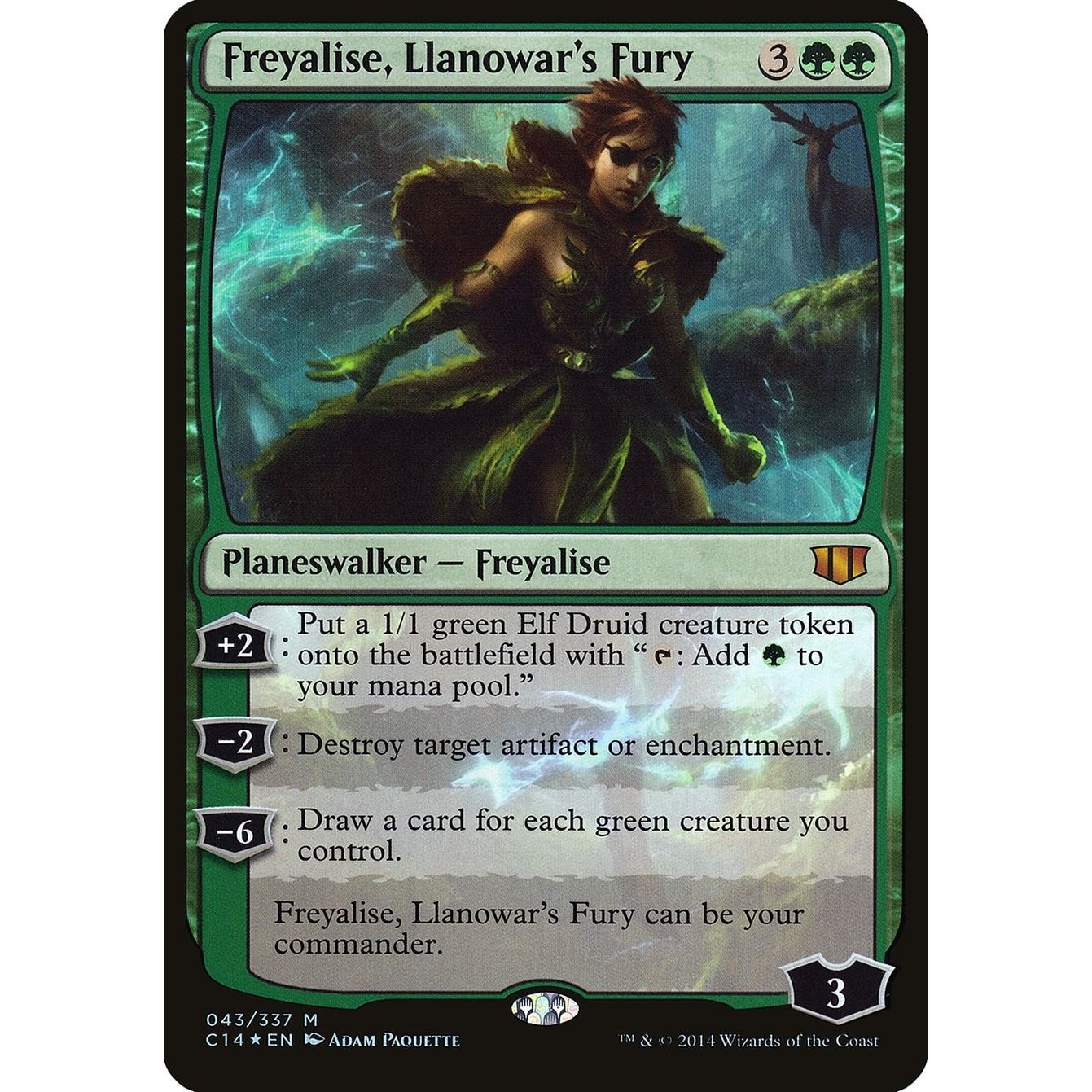 Image for Freyalise, Llanowar's Fury (Commander 2014) (43) (OVER) - Magic: The Gathering