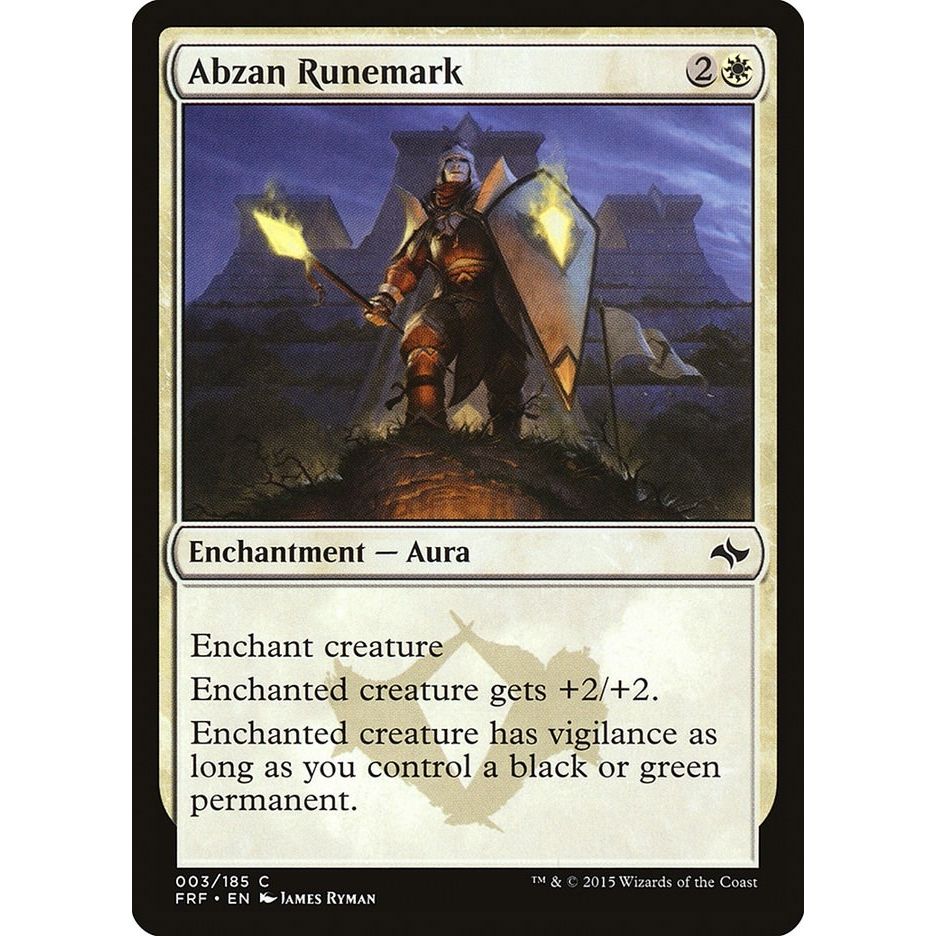 Image for Abzan Runemark (3) (FRF) - Magic: The Gathering