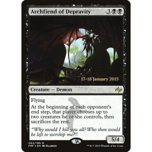 Image for Archfiend of Depravity (62) (PRE) - Magic: The Gathering