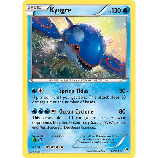 Image for Kyogre (53/160) (PRC) - Pokemon