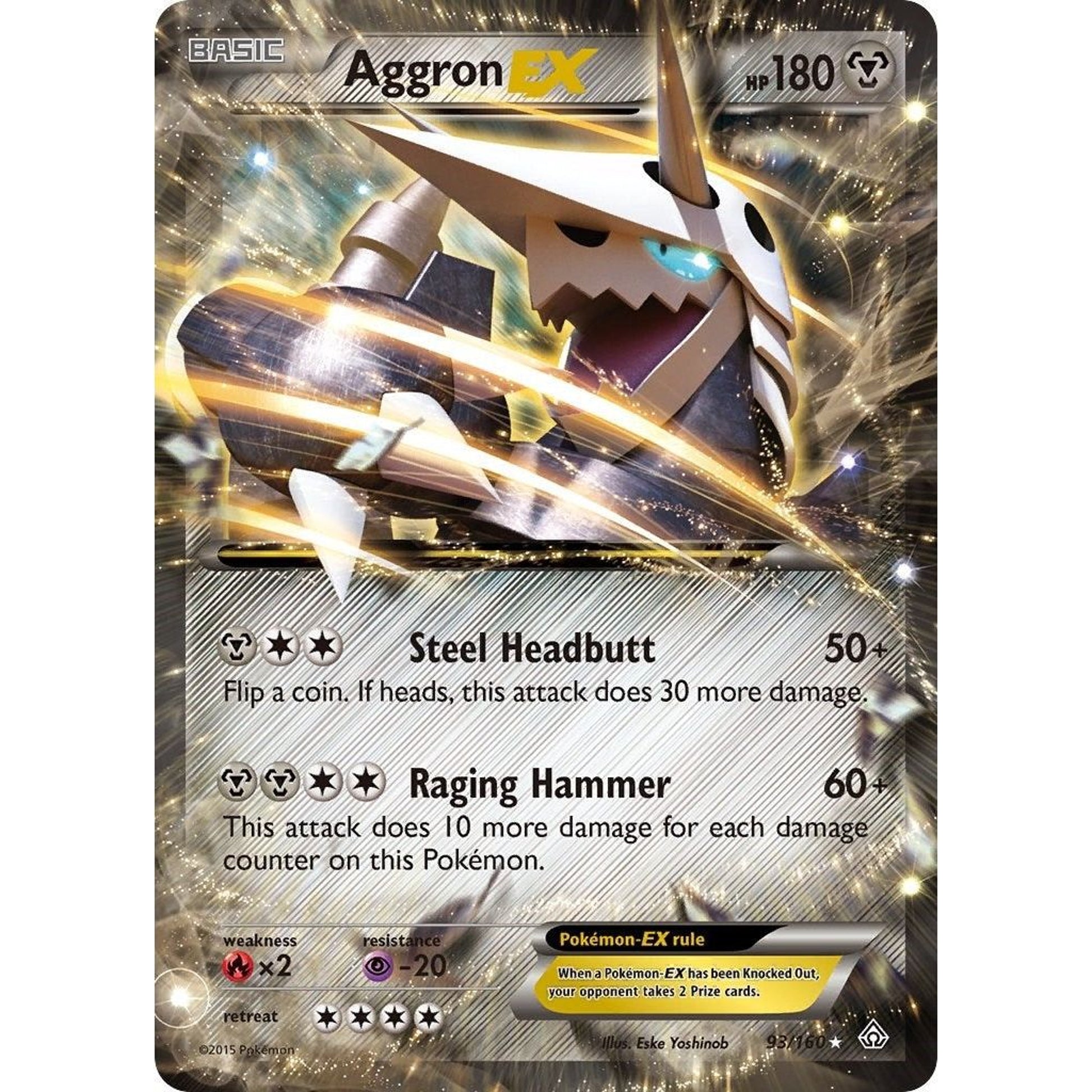 Image for Aggron EX (93/160) (PRC) - Pokemon