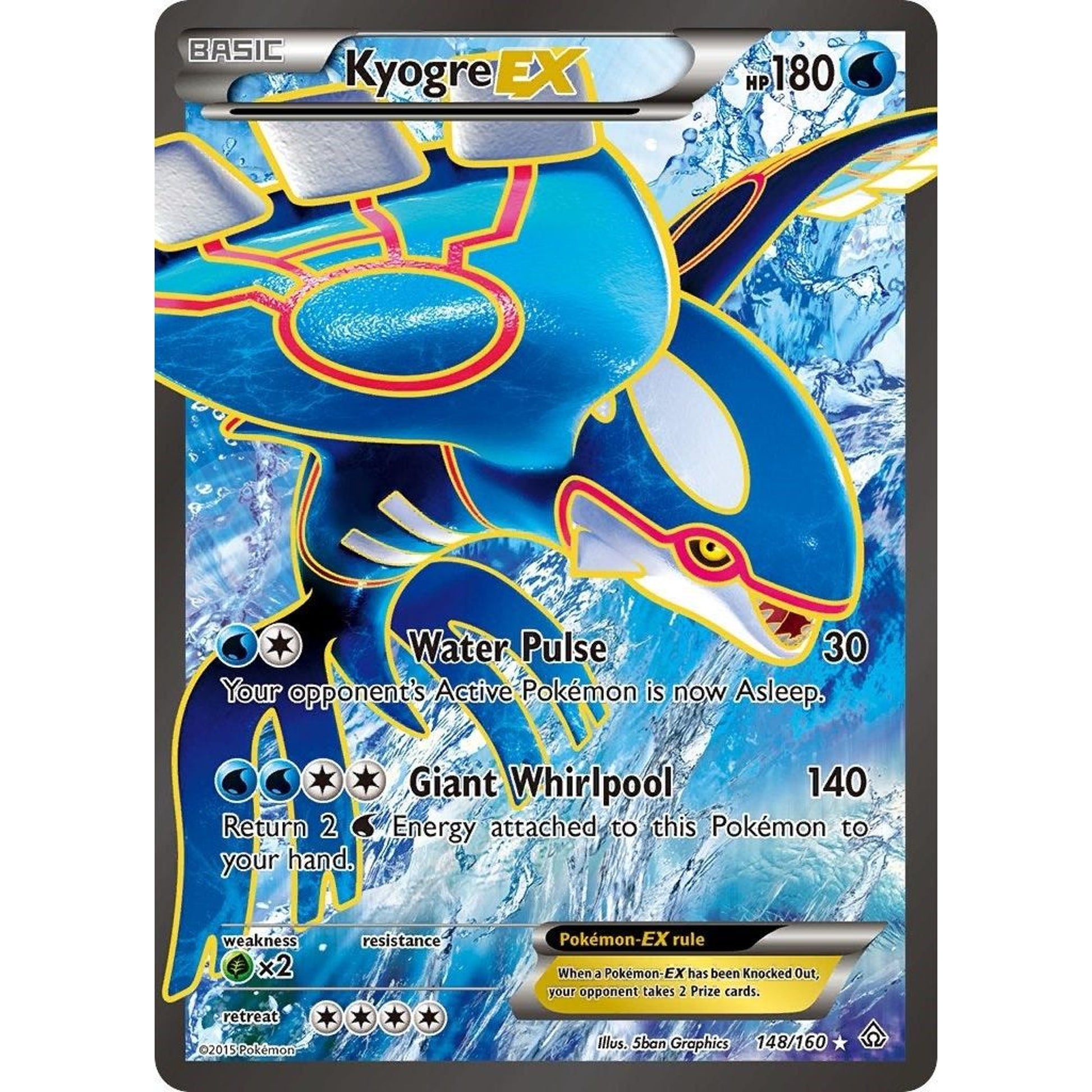 Image for Kyogre EX (148 Full Art) (148/160) (PRC) - Pokemon
