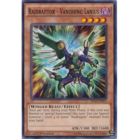 Image for Raidraptor - Vanishing Lanius (SECE-EN011) (SECE) - YuGiOh