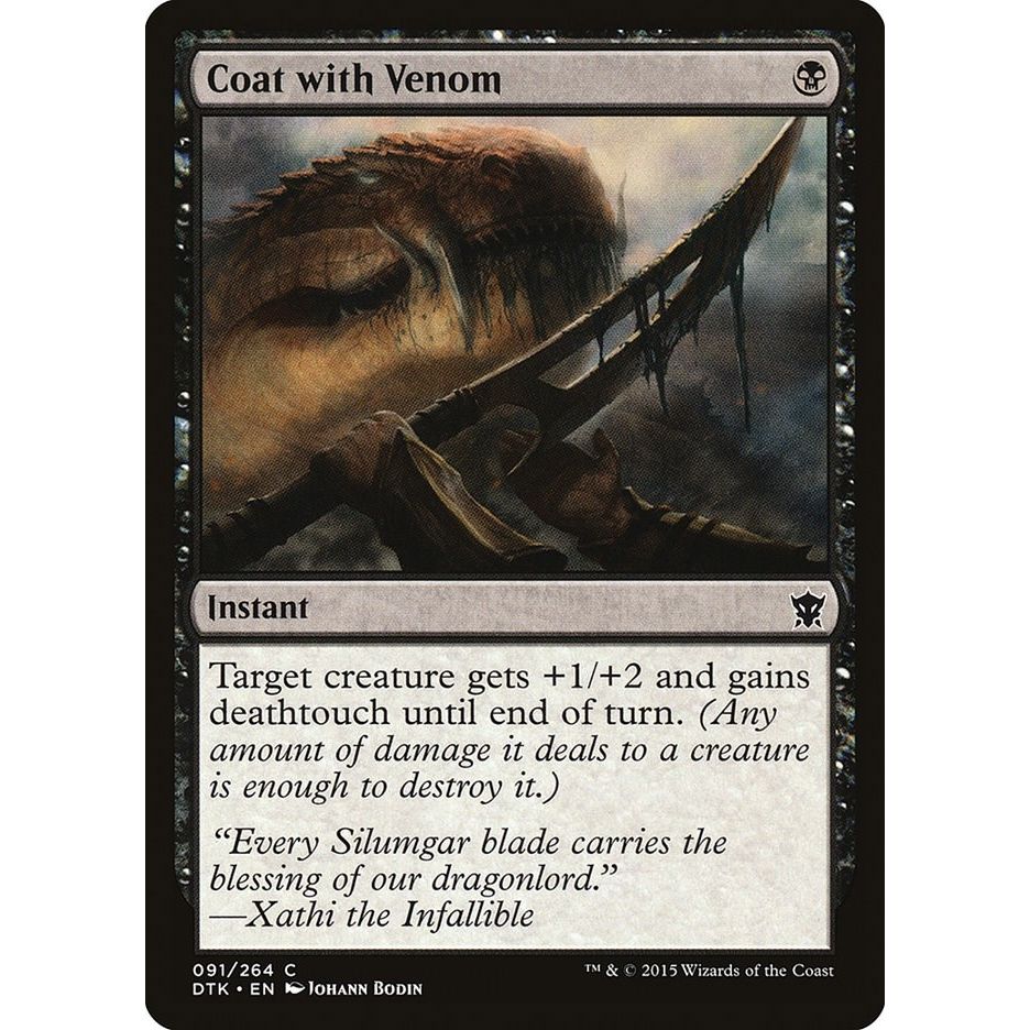 Image for Coat with Venom (91) (DTK) - Magic: The Gathering