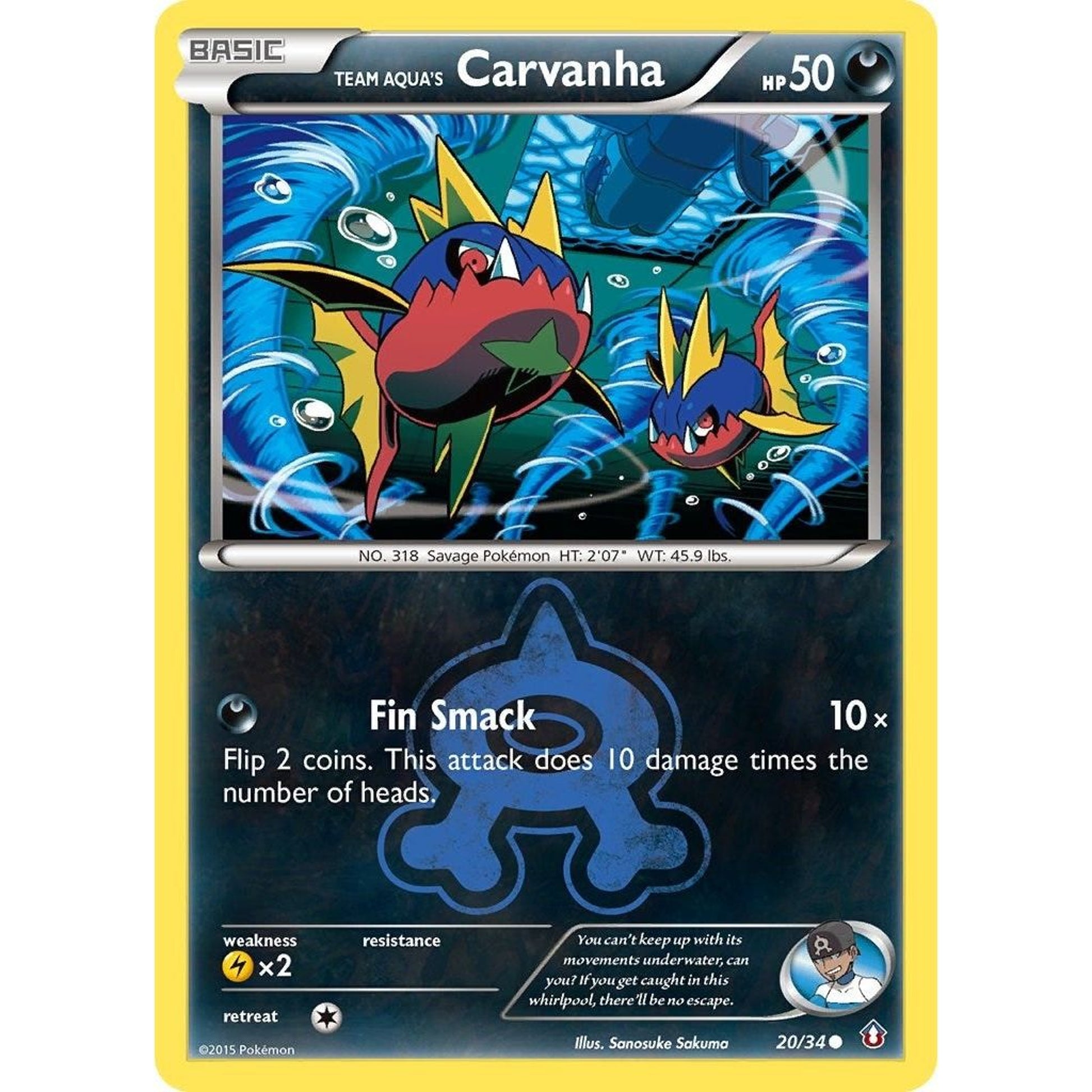 Image for Team Aqua's Carvanha (20/34) (DCR) - Pokemon