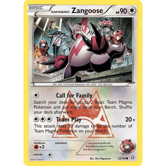 Image for Team Magma's Zangoose (22/34) (DCR) - Pokemon