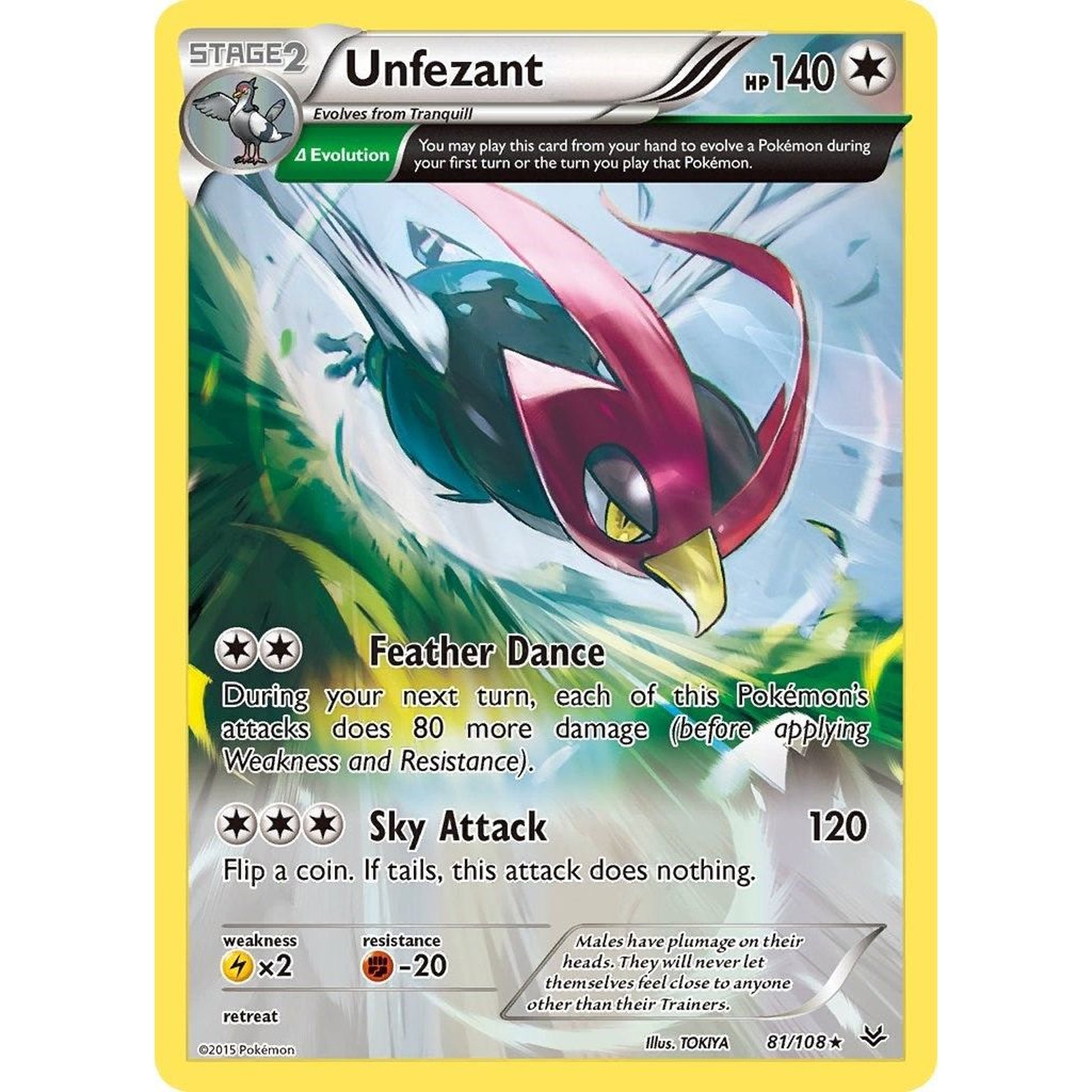 Image for Unfezant (81 Delta) (81/108) (ROS) - Pokemon