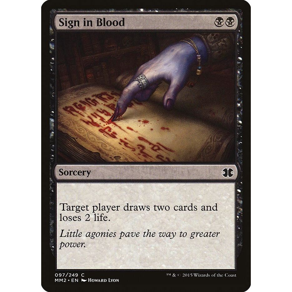 Image for Sign in Blood (97) (MM2) - Magic: The Gathering