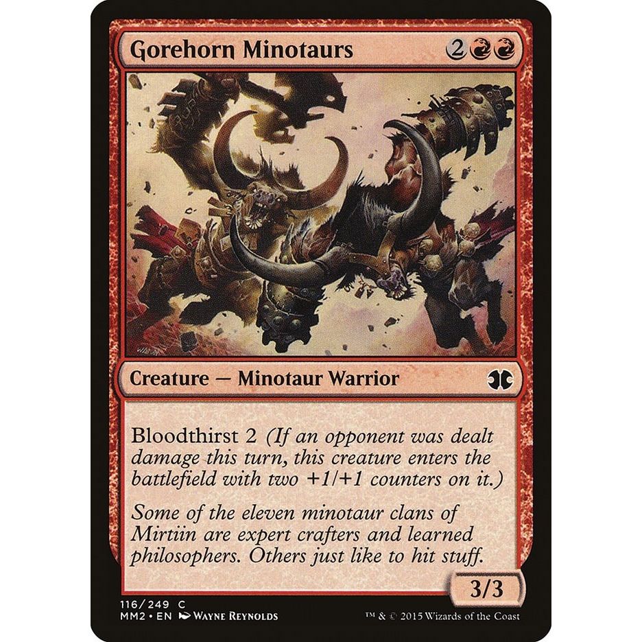 Image for Gorehorn Minotaurs (116) (MM2) - Magic: The Gathering