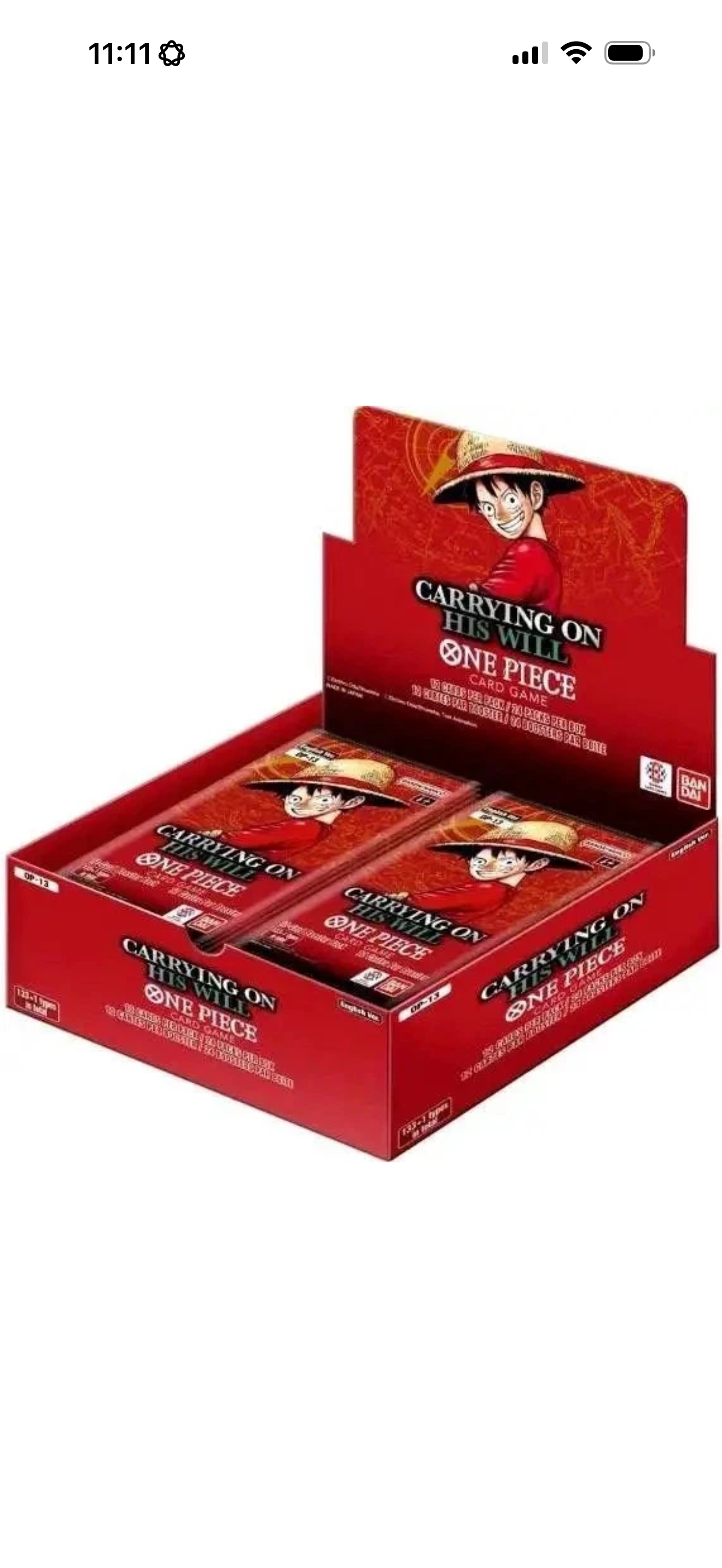Carrying On His Will Booster Box