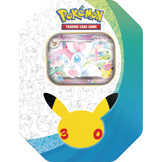 Pokemon TCG 30th Celebration ex Tin Sylveon ex