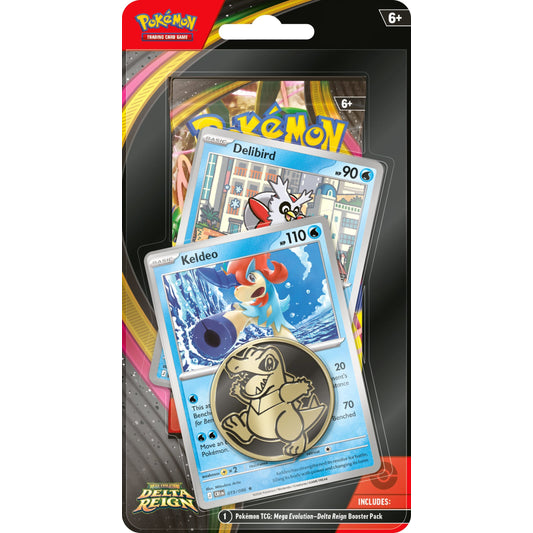 Pokemon TCG Mega Evolution Delta Reign Checklane Blister Keldeo Delibird