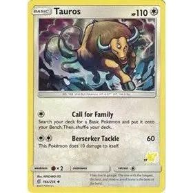 Tauros - 164/236 (#37 Pikachu Stamped) Pokemon