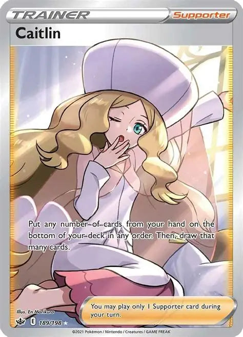 FA/CAITLIN CHILLING REIGN 2021 POKEMON SWORD & SHIELD CHILLING REIGN PSA GEM MT 10