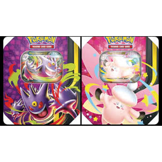 Mega Moonlit Tin - Mega Clefable ex and  Mega Gengar ex