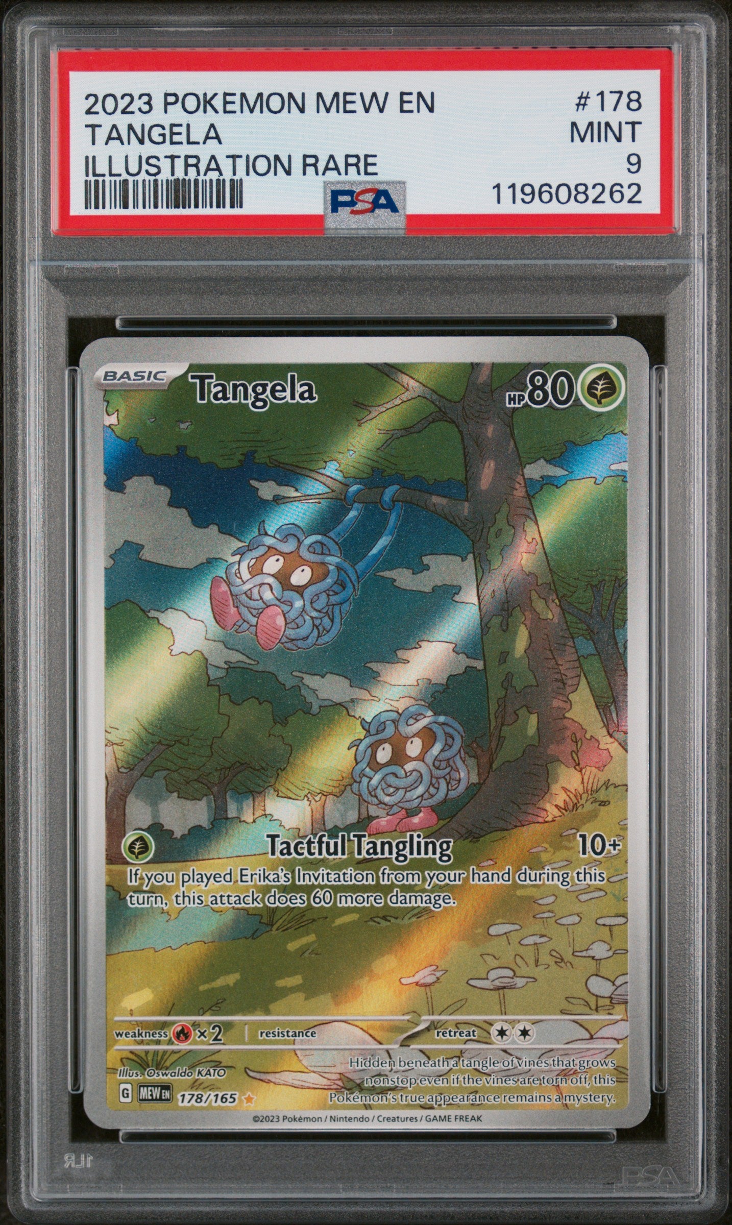 TANGELA ILLUSTRATION RARE 2023 POKEMON MEW EN-151 PSA MINT 9
