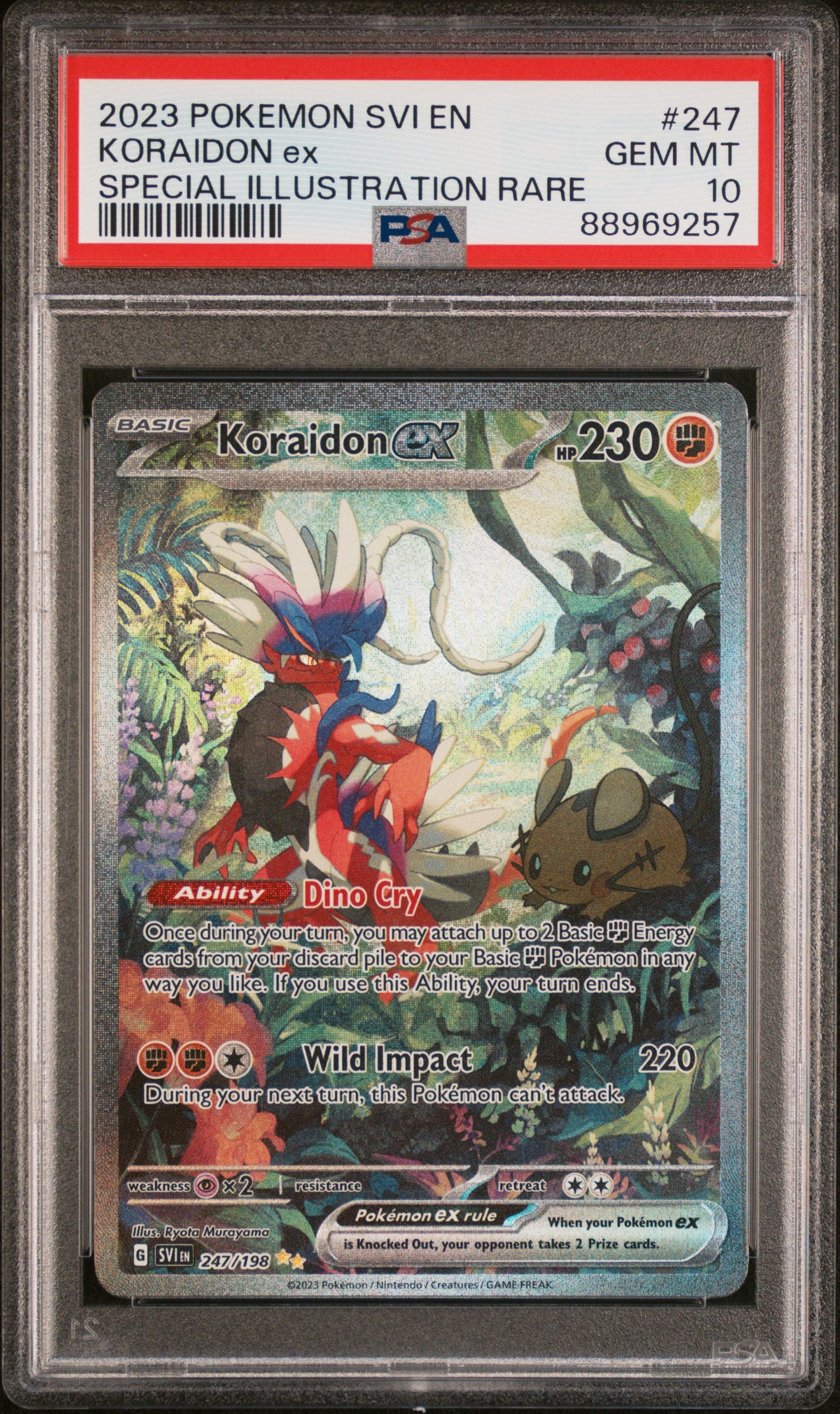 KORAIDON ex SPECIAL ILLUSTRATION RARE 2023 POKEMON SVI EN-SCARLET & VIOLET PSA GEM MT 10